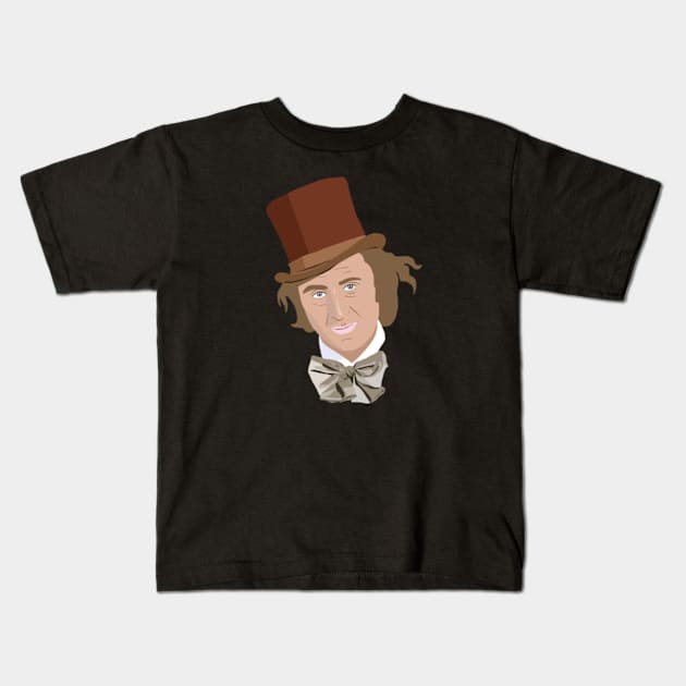 Willy Wonka Kids T-Shirt by ElviaMontemayor